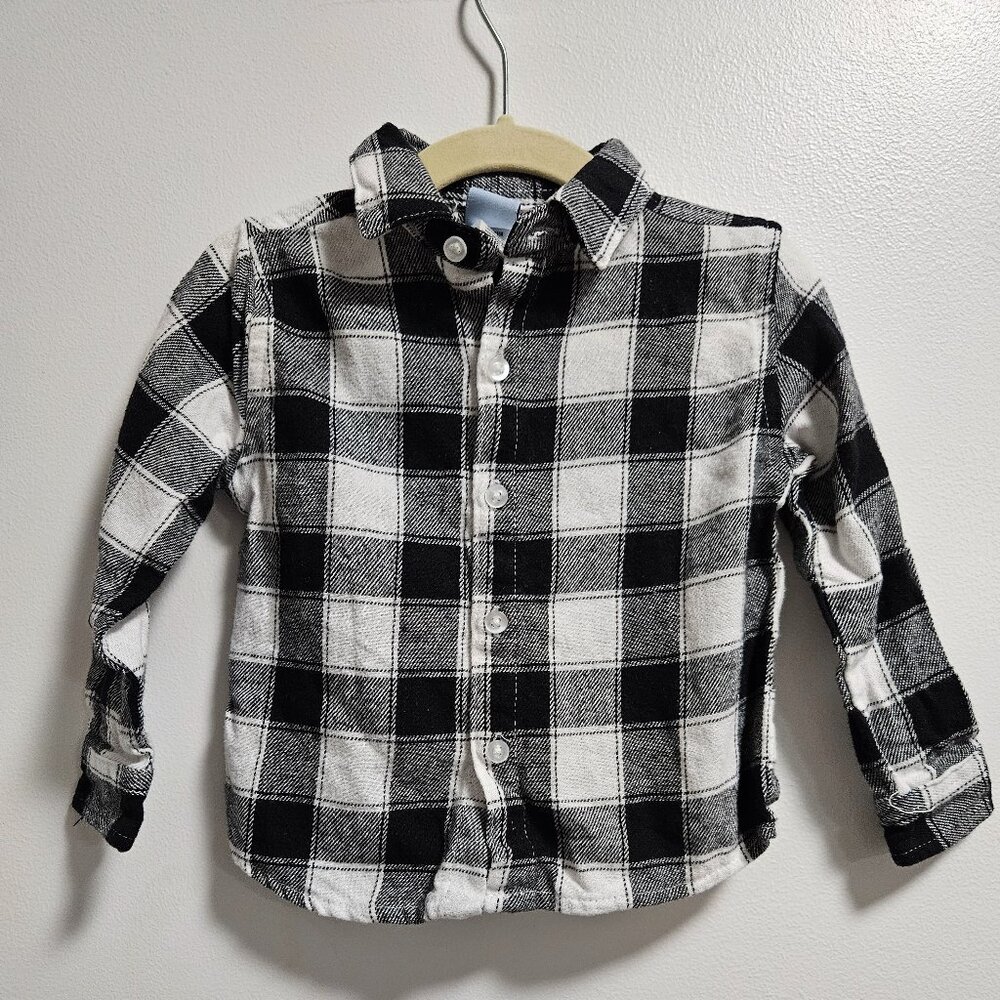 NWOT Little Lad plaid button down baby 18-24 M